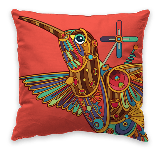 Hummingbird Throw Pillow