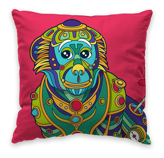 Monkey Throw Pillow