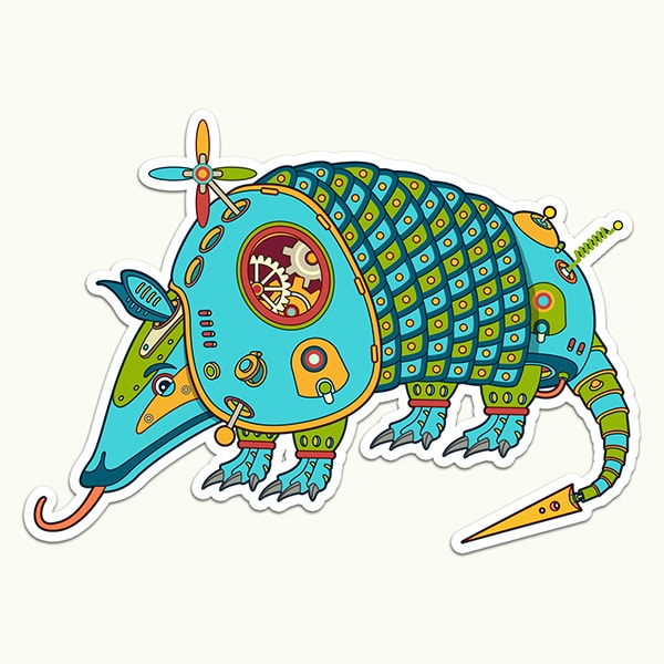 armadillo Sticker