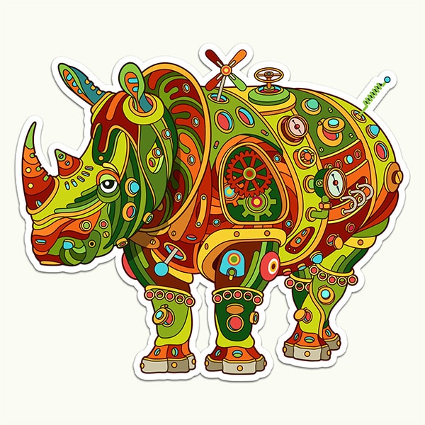 rhinoceros Sticker